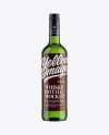 Green Bottle With Whisky Mockup Green Bottle With Whisky Mockup