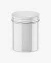 Glossy Round Tin Box Mockup (High-Angle Shot)