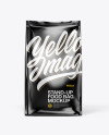 Glossy Food Bag Mockup - Front View