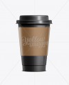 Coffee Cup With Holder Medium Black