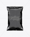 Black Plastic Snack Package Medium