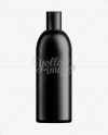 Black Plastic Cosmetic Bottle with Lid - 500 ml