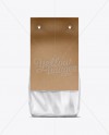 Clear Plastic Bag with Kraft/Black Carton Label Mockup