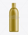 Gold Plastic Cosmetic Bottle with Lid - 500 ml