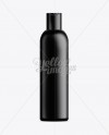 Black Plastic Cosmetic Bottle with Lid - 250 ml