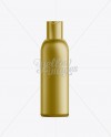 Gold Plastic Cosmetic Bottle with Lid - 150 ml