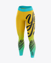 Women&#039;s Leggings Mockup - Front 3/4 view