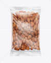 Clear Plastic Pack w/ Almonds Mockup