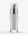 30ml Cosmetic Bottle w/ Chrome Dispenser Pump Mockup