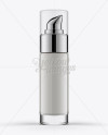 30ml Cosmetic Bottle w/ Chrome Dispenser Pump Mockup