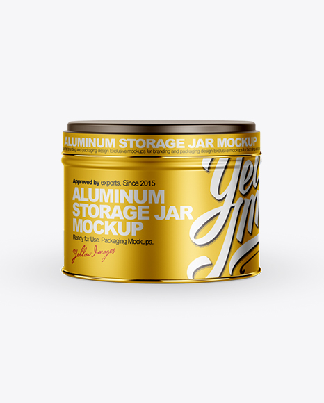 Small Aluminum Storage Jar Mockup - Small jar mockup