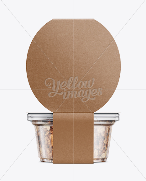 200g Clear Plastic Food Container w/ Walnuts Mockup - Free Download