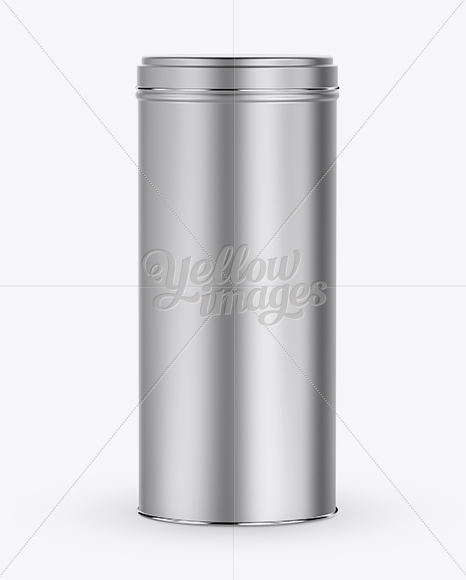 Tall Aluminum Storage Jar Mockup