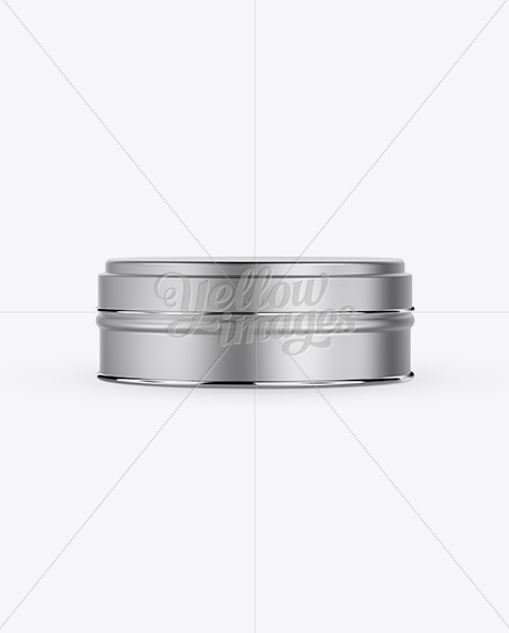 Low Aluminum Storage Jar Mockup