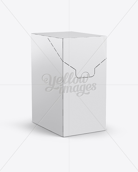 Coffee Paper Box Mockup - Front 3/4 View