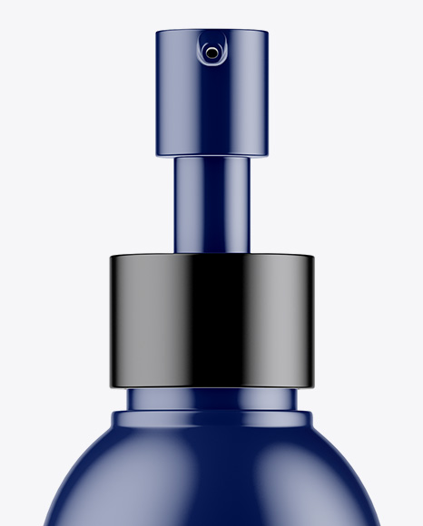 Matte Cosmetic Bottle With Pump Mockup - Front View