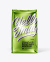 Matte Metallic Food Bag Mockup - Front View