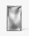 Matte Metallic Food Bag Mockup - Front View