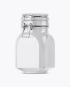 900ml Glossy Ceramic Jam Jar w/ Clamp Lid Mockup - Half Side View 900ml Glossy Ceramic Jam Jar w/ Clamp Lid Mockup - Half Side View