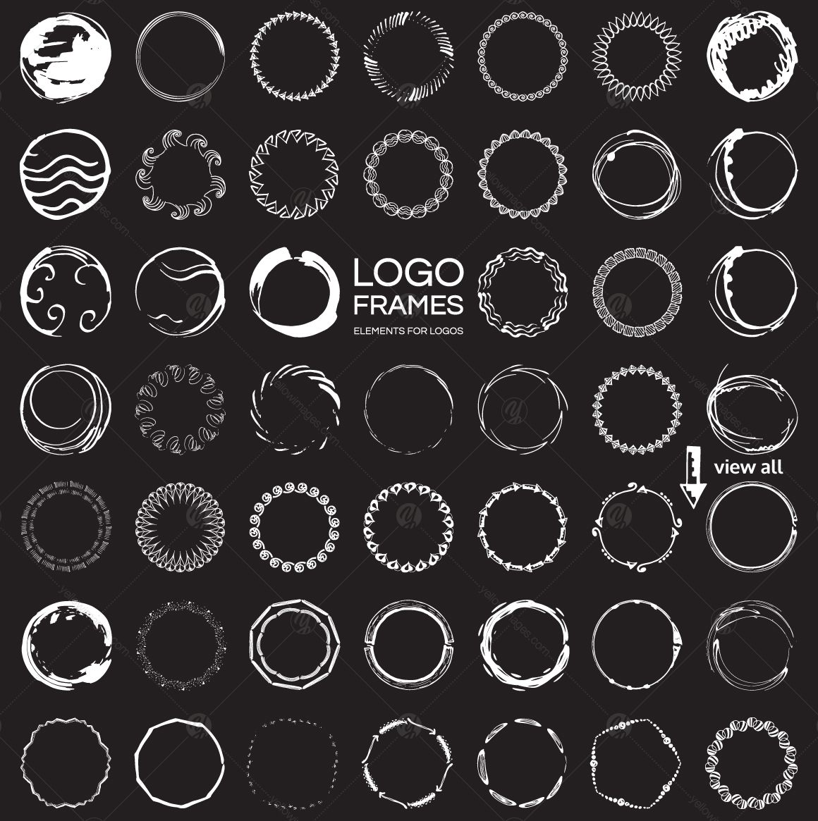 Handsketched elements, logos creator