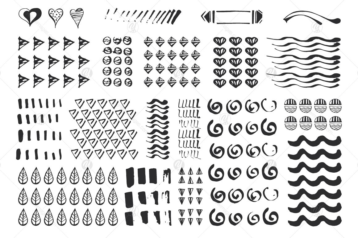 Handsketched elements, logos creator