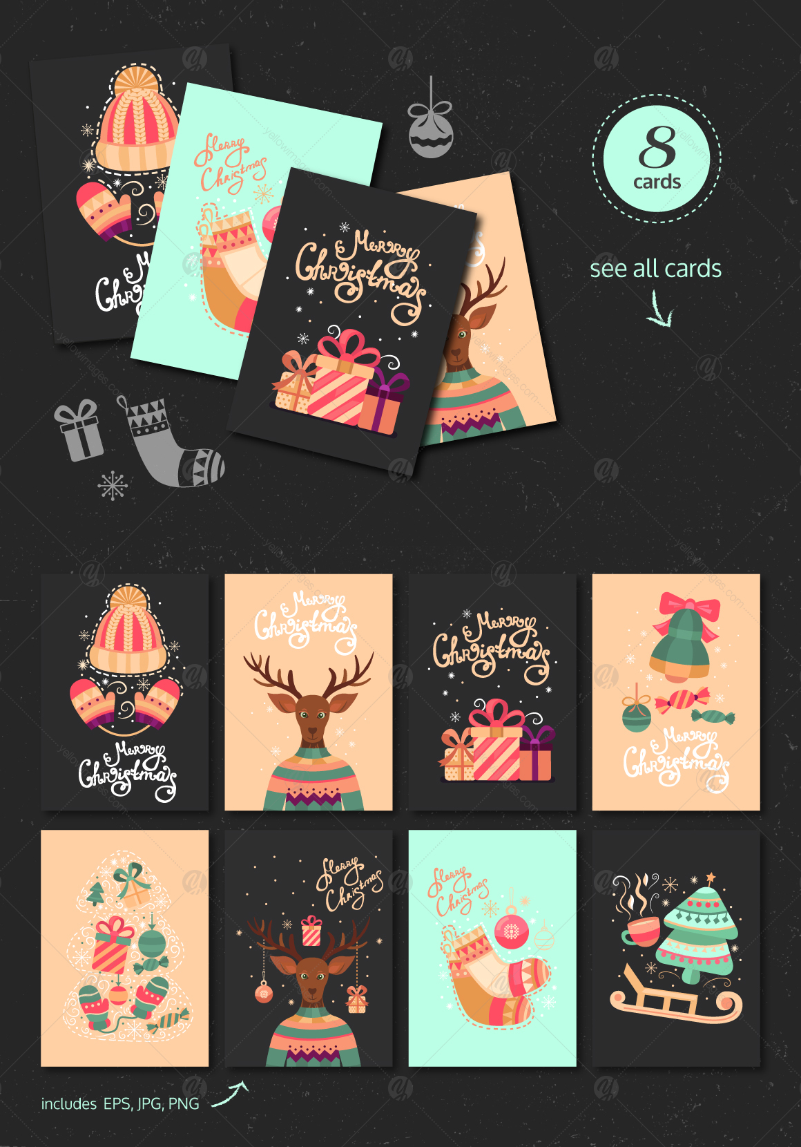 Christmas cards and illustrations