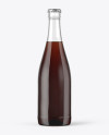 500ml Clear Glass Brown Ale Mockup