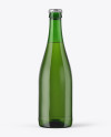 500ml Green Glass Beer Bottle Mockup