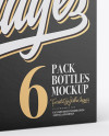 6 Pack Amber Bottle Carrier Mockup - Half Side View