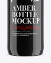 Black Glass Bottle Mockup
