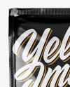 Glossy Coffee Bag Mockup - Front View