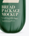 Matte Transparent Bread Package With Clip Mockup