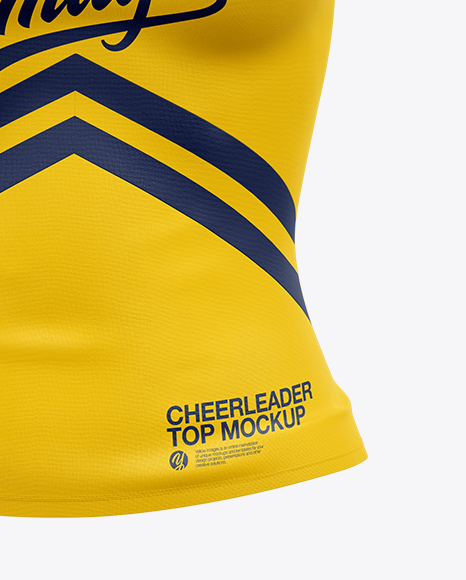 Cheerleader Top Mockup - Front View