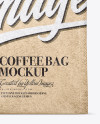 Kraft Paper Coffee Bag Mockup - Front View