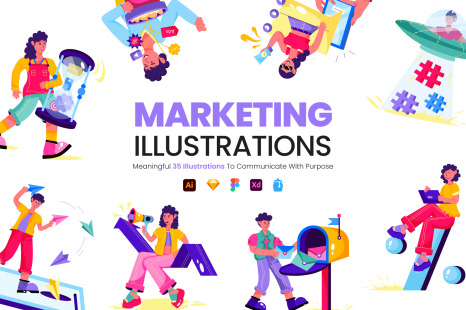 Marketing Illustrations - Strategy illustrations