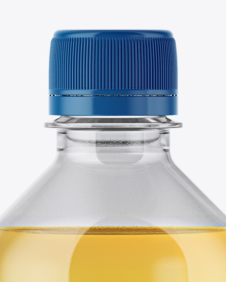 0.5L PET Bottle with Yellow Soft Drink Mockup