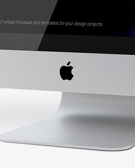 27' iMac Mockup - Half Side View