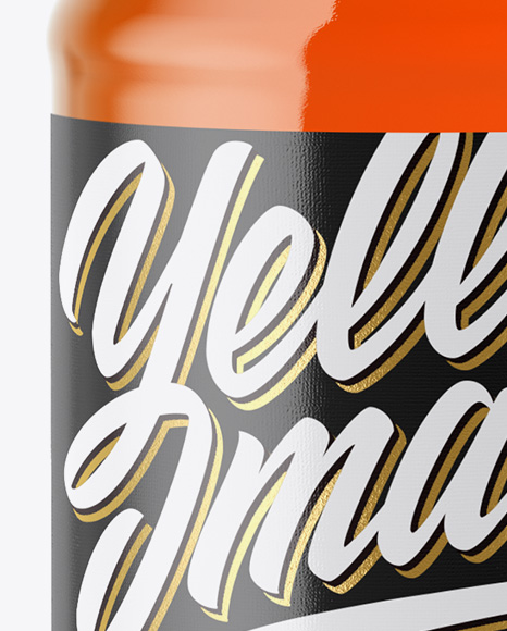 0.5L PET Bottle with Orange Soft Drink Mockup