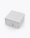 Matte Gift Box Mockup - Half Side View (High-Angle Shot)