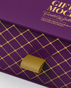 Matte Gift Box Mockup - Half Side View (High-Angle Shot)