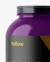 Glossy Protein Jar Mockup