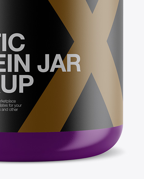 Glossy Protein Jar Mockup