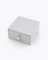 Textured Gift Box Mockup - Half Side View (High-Angle Shot)