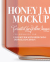 900ml Pure Honey Glass Jar w/ Clamp Lid Mockup - Half Side View