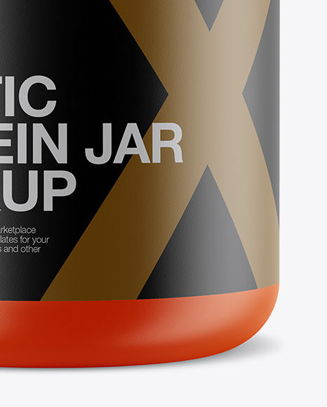 Matte Protein Jar Mockup