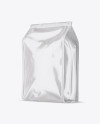 Glossy Coffee Bag Mockup - Half Side View