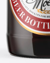 500ml Amber Glass Bottle With Red Ale Mockup