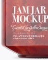 900ml Strawberry Jam Glass Jar w/ Clamp Lid Mockup - Half Side View