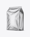 Matte Metallic Coffee Bag Mockup - Half Side View