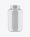 Glossy Protein Jar Mockup